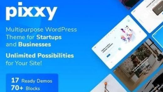 Pixxy v1.1.1 - WordPress шаблон для п. о. и SaaS