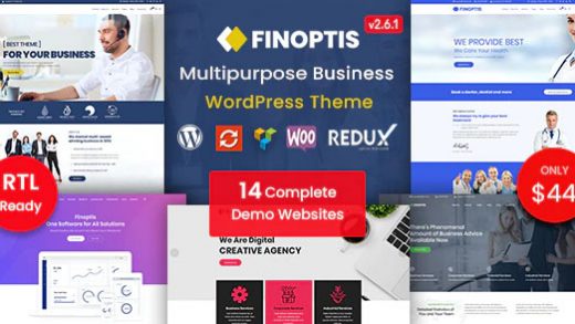 Finoptis v2.2 - бизнес шаблон WordPress