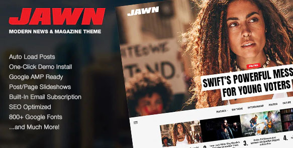 Jawn v1.4.2 -  новостная тема WordPress