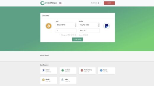 CryptoExchanger - E-Currency Exchange PHP Script