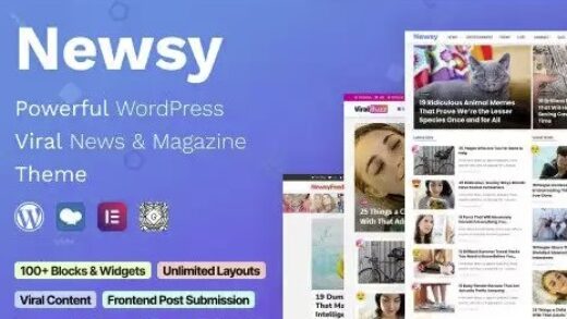 Newsy – Viral News & Magazine WordPress Theme (Nulled)