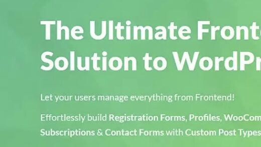 WP User Frontend – Ultimate Frontend Solution For WordPress (Nulled)