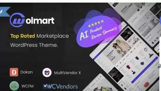 Wolmart – Multi-Vendor Marketplace WooCommerce Theme (Nulled)