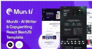 MunAi - AI Writer & Copywriting React NextJS Template (Nulled)