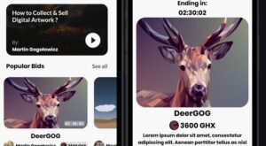 NFT Marketplace App UI with support for dark mode